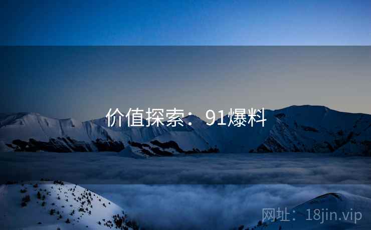 价值探索：91爆料
