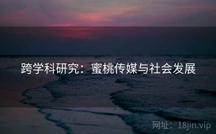 跨学科研究：蜜桃传媒与社会发展