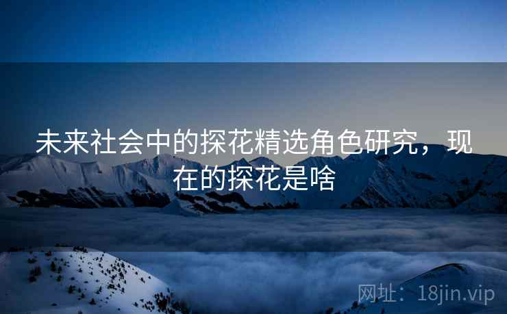 未来社会中的探花精选角色研究，现在的探花是啥