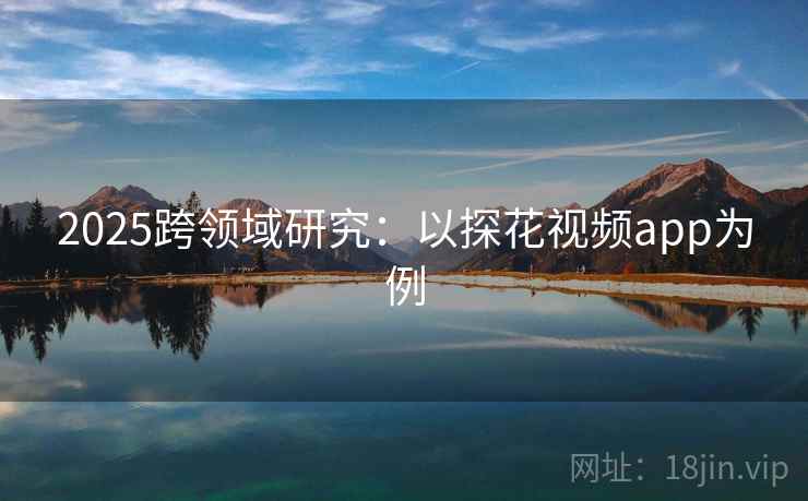 2025跨领域研究：以探花视频app为例