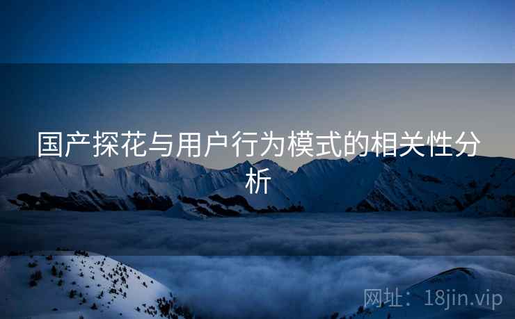 国产探花与用户行为模式的相关性分析