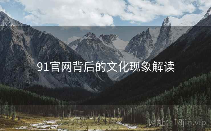91官网背后的文化现象解读