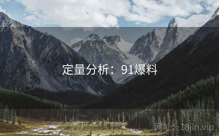 定量分析：91爆料