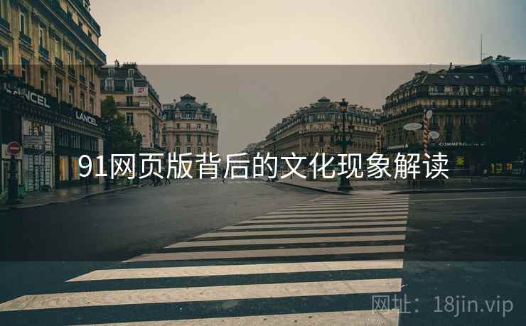 91网页版背后的文化现象解读