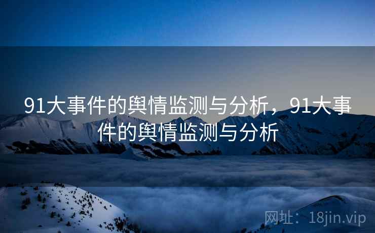 91大事件的舆情监测与分析，91大事件的舆情监测与分析