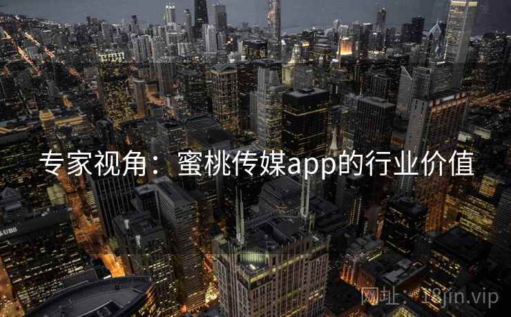 专家视角:蜜桃传媒app的行业价值